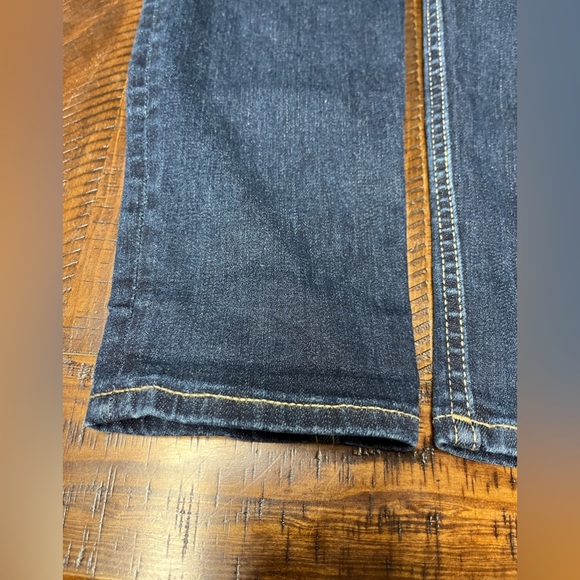 Vigoss Thompson Tomboy Fit Ankle Denim Jeans Low Waist Rise Distressed Dark Wash - Picture 11 of 13